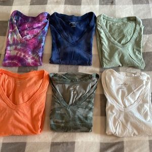 Six Universal Thred V-Necks